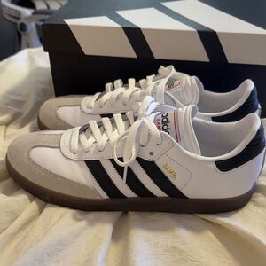 Adidas Samba White and Black Trainers